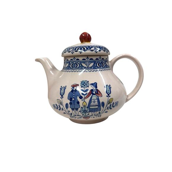 VTG. Johnson Bros Staffordshire Old Granite Ironstone Hearts and Flowers Teapot‎ - Picture 8 of 15